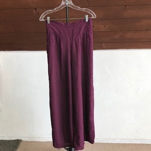 Purple rayon wide leg palazzo pants size medium